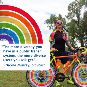 Nicole poses with her bike