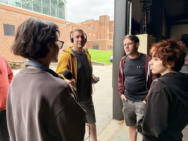 BBC reporters interview East High School Bike Club students at BikeWalkKC
